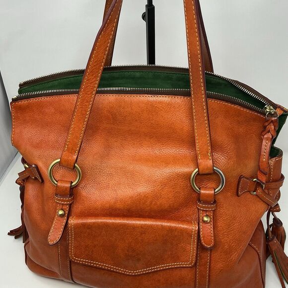 Dooney & Bourke Florentine Smith Bag Leather Satchel Natural 2011 Rugged Luxury - Picture 13 of 16